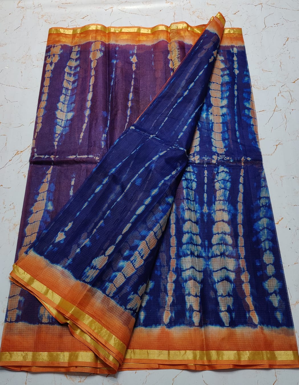 Pure Silk Kota Doria Tie & Dye Saree