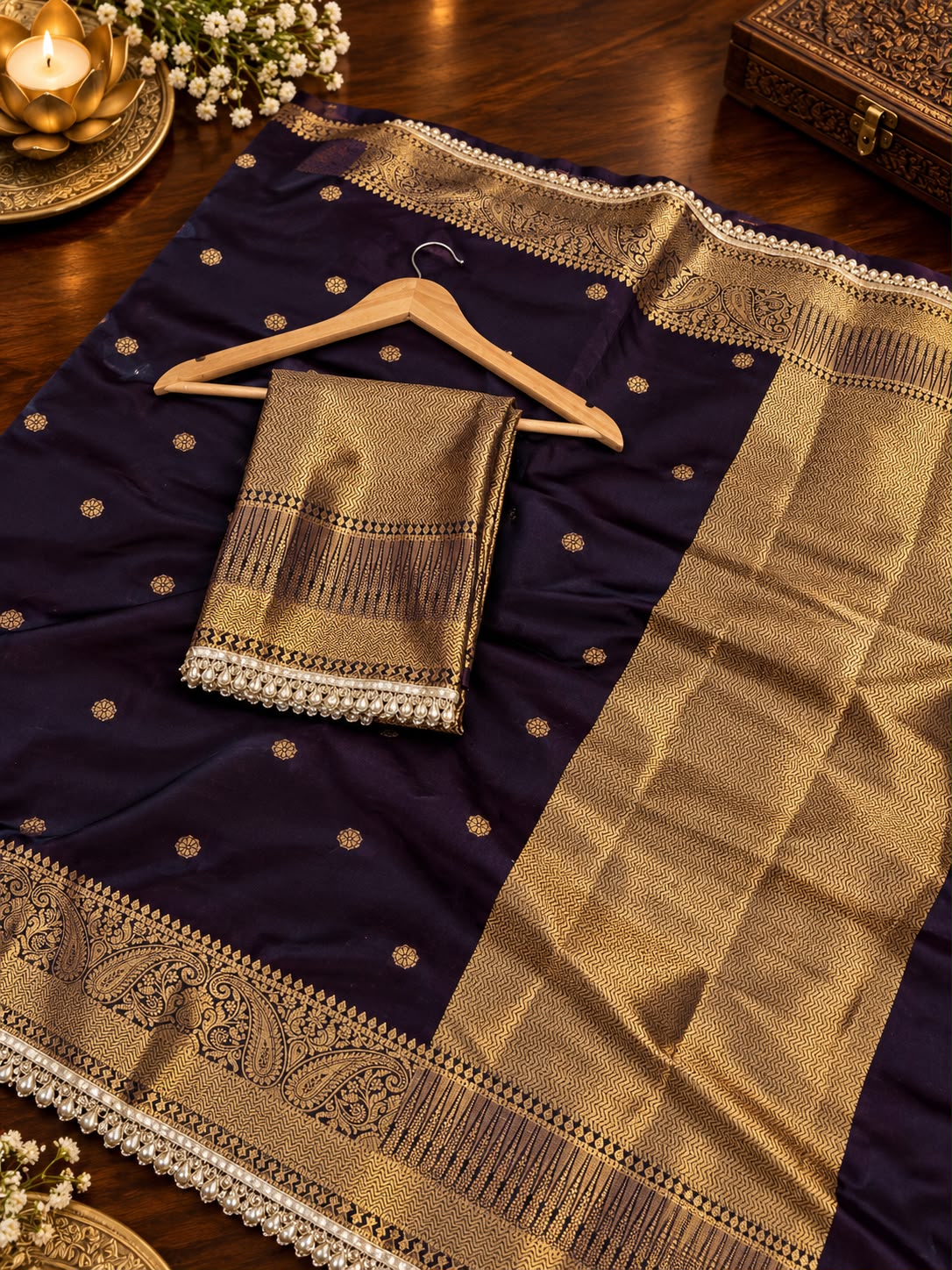 Exclusive Banarasi Soft Silk Zari Weaving Saree