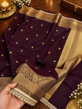 Exclusive Banarasi Soft Silk Zari Weaving Saree