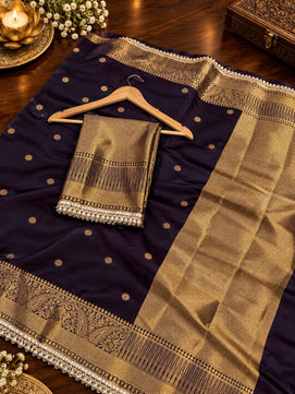 Exclusive Banarasi Soft Silk Zari Weaving Saree