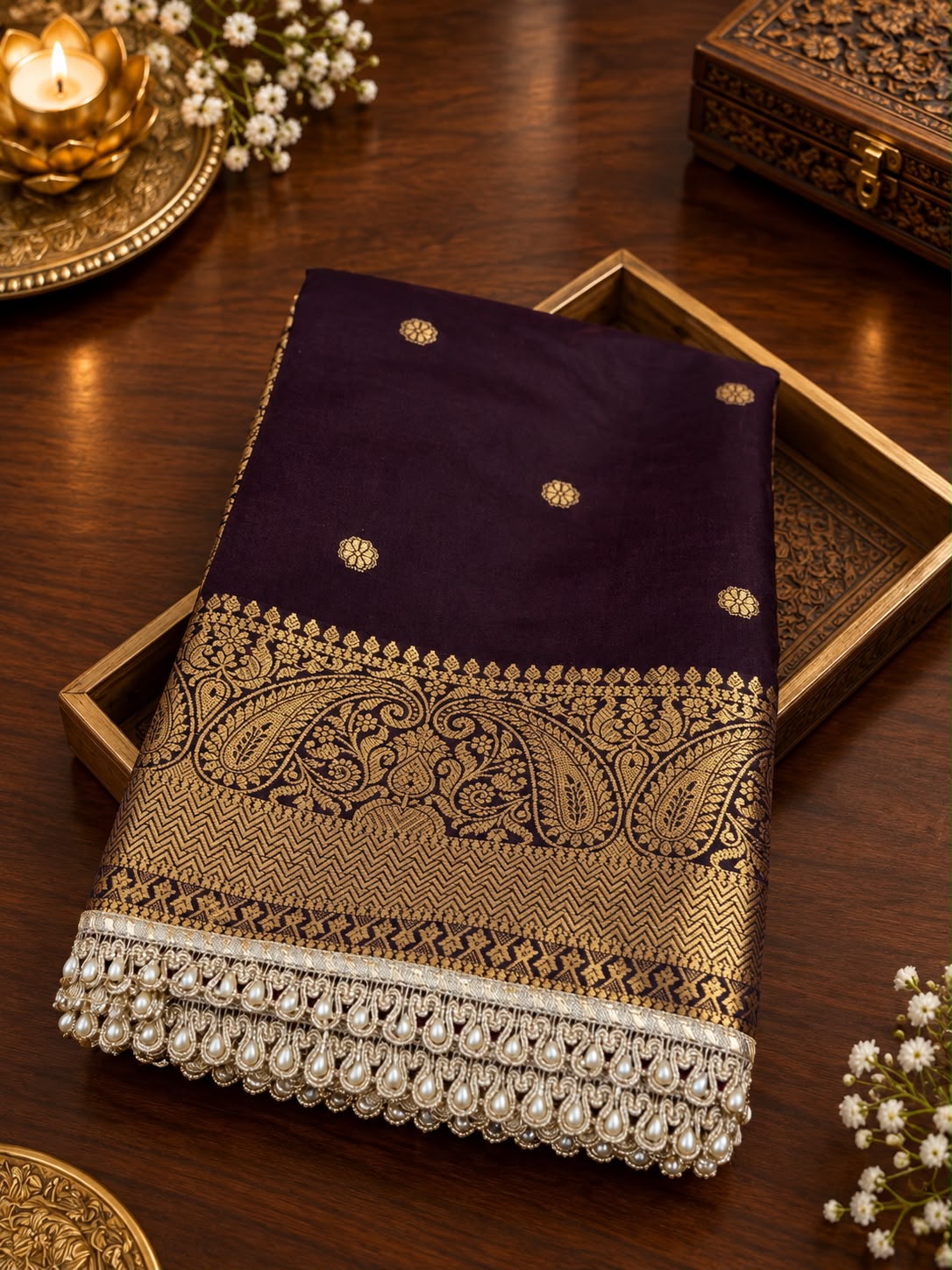 Exclusive Banarasi Soft Silk Zari Weaving Saree