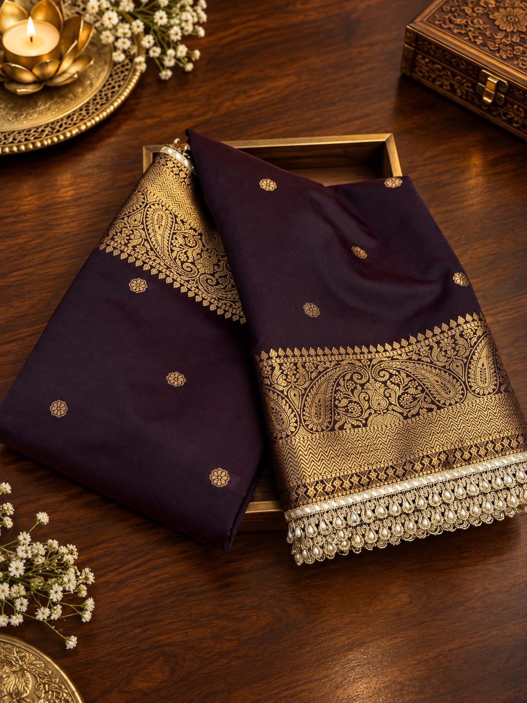 Exclusive Banarasi Soft Silk Zari Weaving Saree