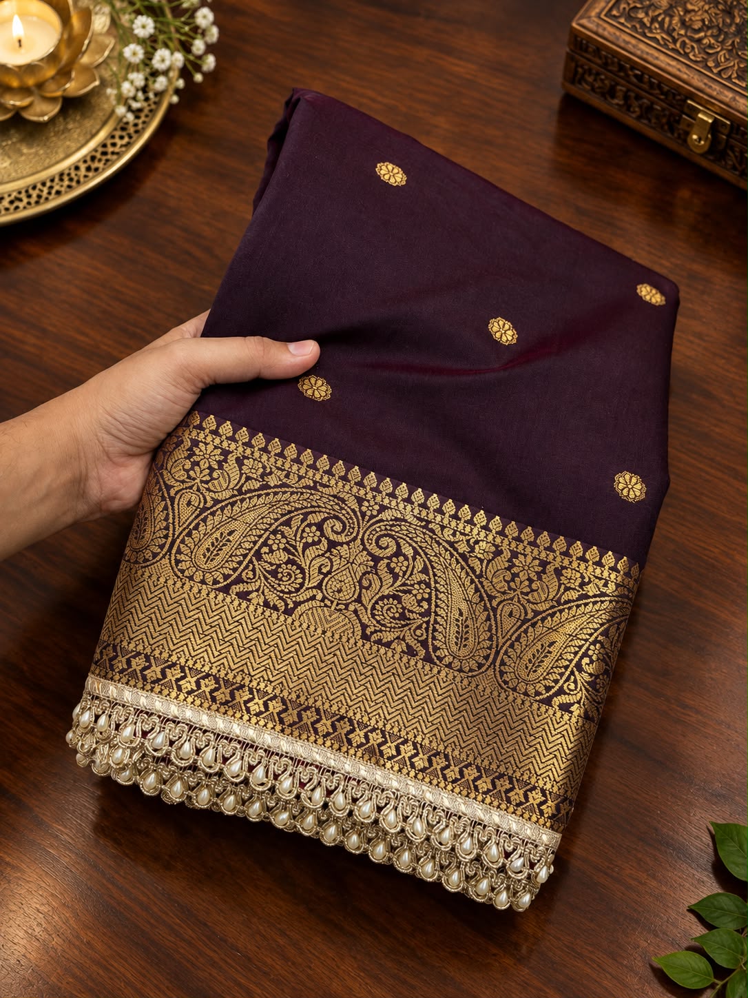 Exclusive Banarasi Soft Silk Zari Weaving Saree