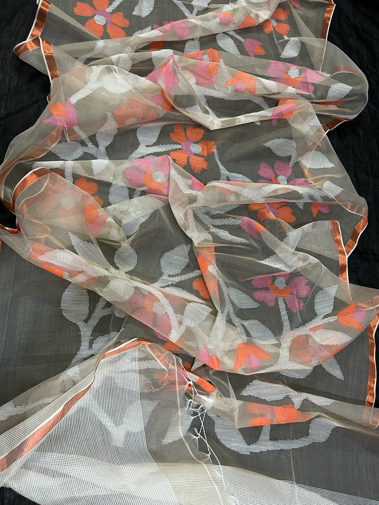Rasome Muslin Jamdani Saree
