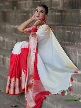 Banarasi Warm Silk Ganga Ghat Saree