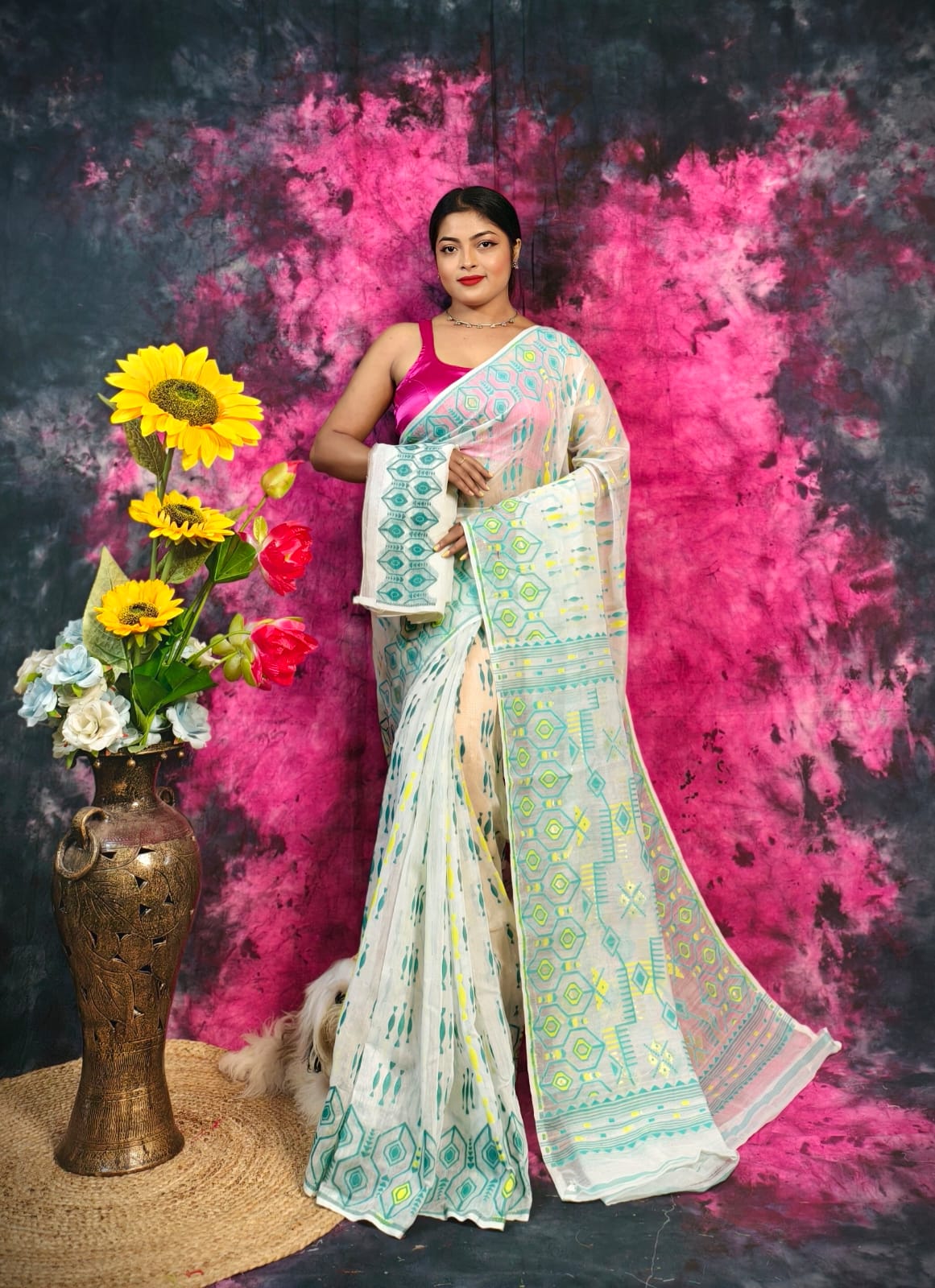 Exclusive Puja Special Jamdani Saree