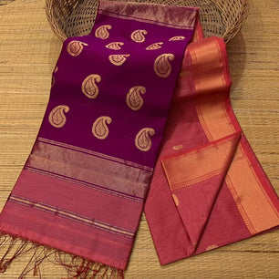 Handloom Maheshwari Mango Buta Saree