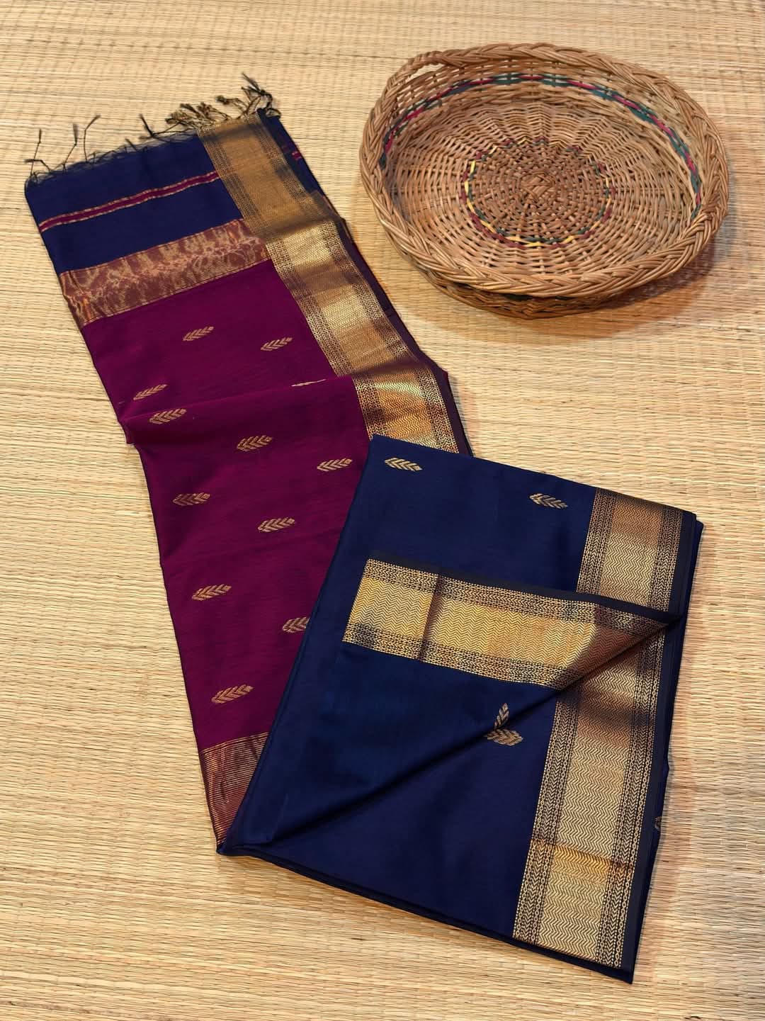 New Cotton Silk Maheshwari Handloom Saree
