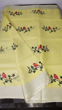 Linen by Linen Saree with Embroidery