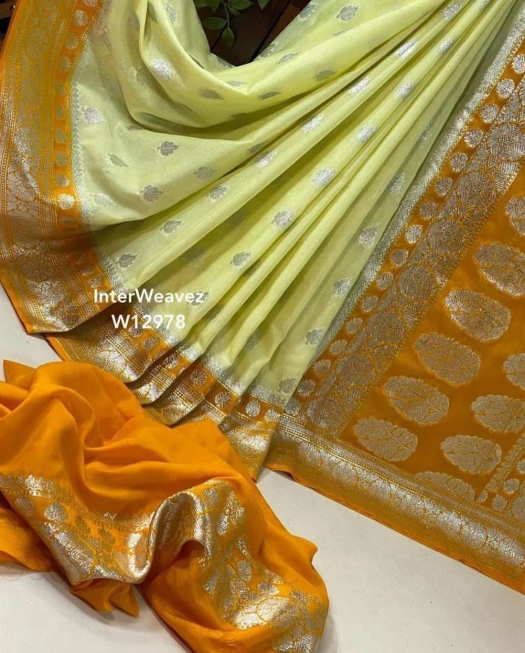 Banarasi Handloom Katan Georgette Silk Saree