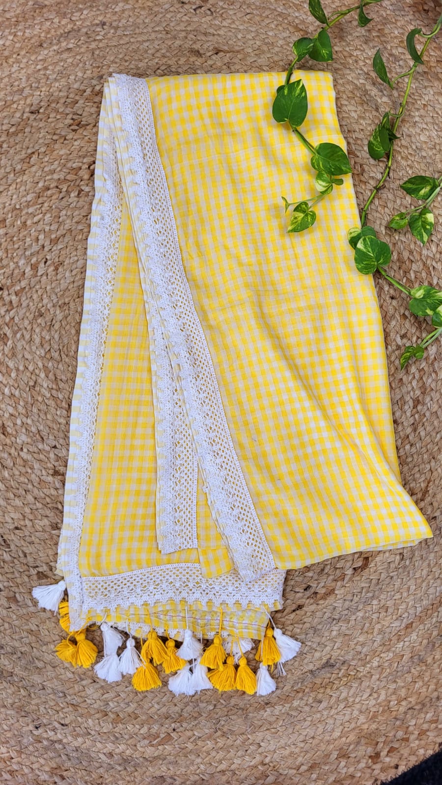 Mulmul Cotton Check Saree