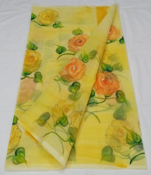 Kota Doria Hand Painting Saree