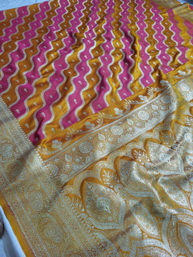 Banarasi Handloom Mashru Rangkat Katan Soft Silk Saree