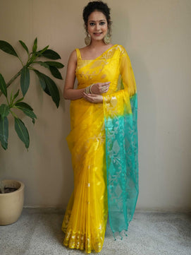 Muslin Organza Jamdani Saree