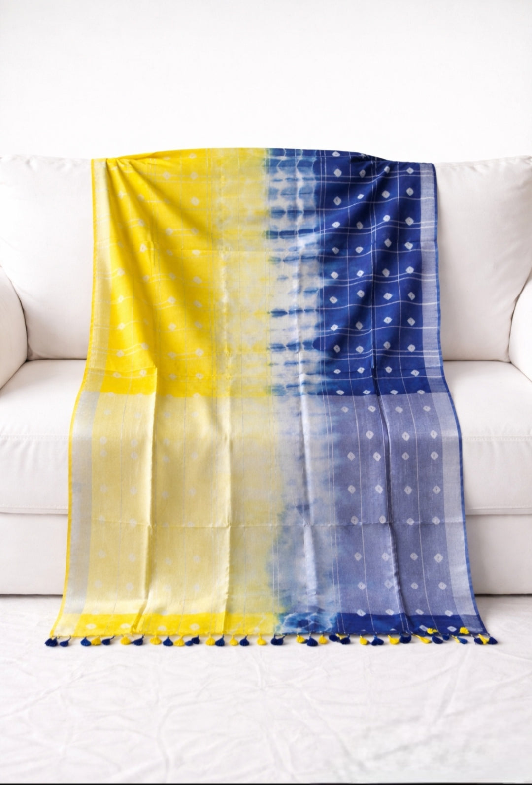 Premium Cotton Slub Shibori Saree