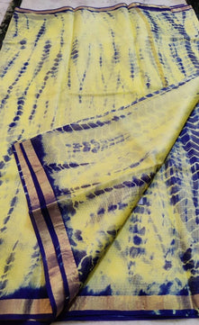 Pure Silk Kota Doria Plain Dyed Saree