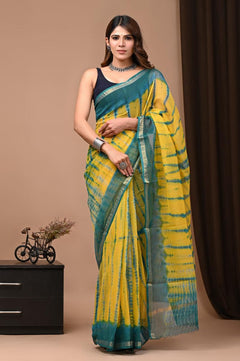 Pure Kota Doria Cotton Tie & Dye Saree