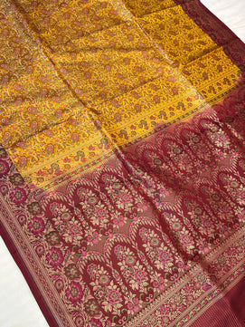 Banarasi Mashru Jamdani Silk Saree