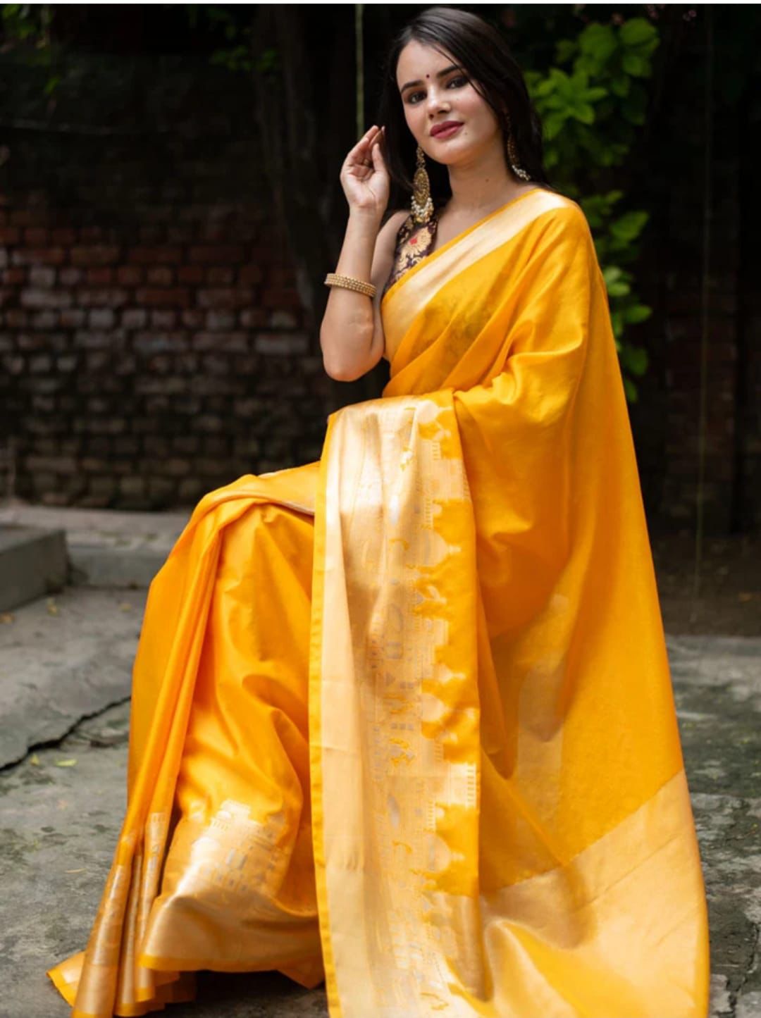 Banarasi Warm Silk Ganga Ghat Saree