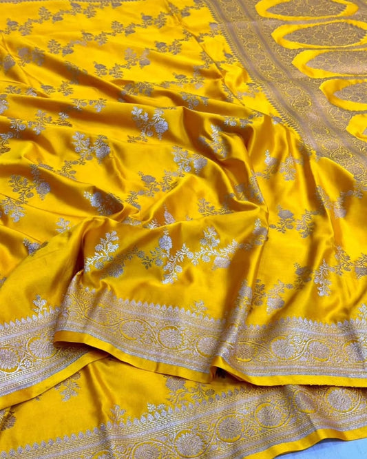 Banarasi Handloom Mashru Katan Soft Silk Saree
