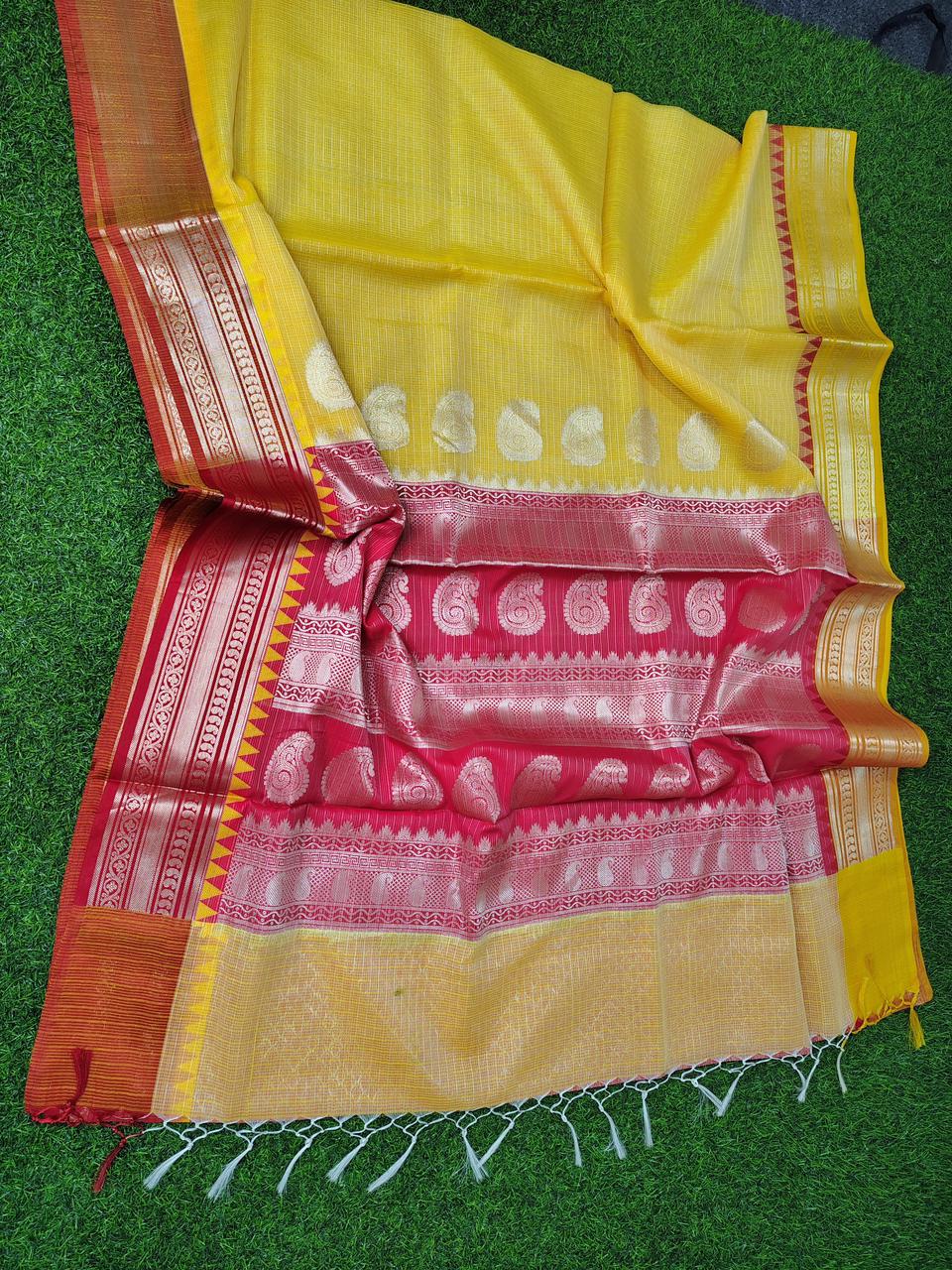 Exclusive Banarasi Kota Check Silk Saree