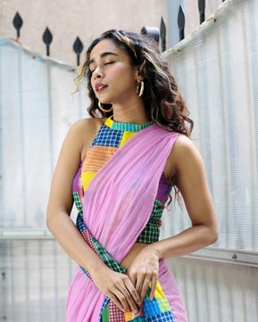 Mulmul Cotton Saree- Mixmatch Box Design