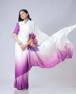 Party Wear Desginer Crepe Silk Saree